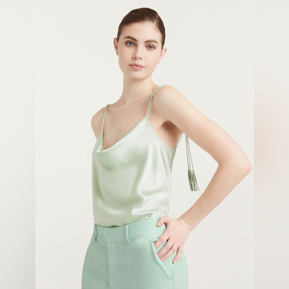 NEW Cinq a Sept Braided Marta Silk Cami